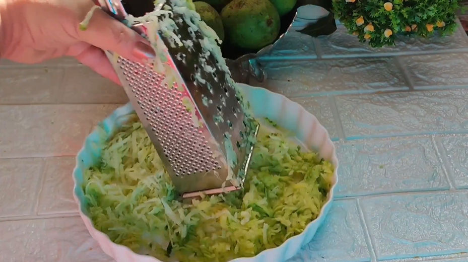 Peel and Grate the Mangoes